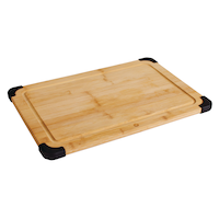 Vida by Paderno Bamboo Cutting Board, Non-Slip, 12-in x 18-in Front_Three_Fourths_Angled_Left
