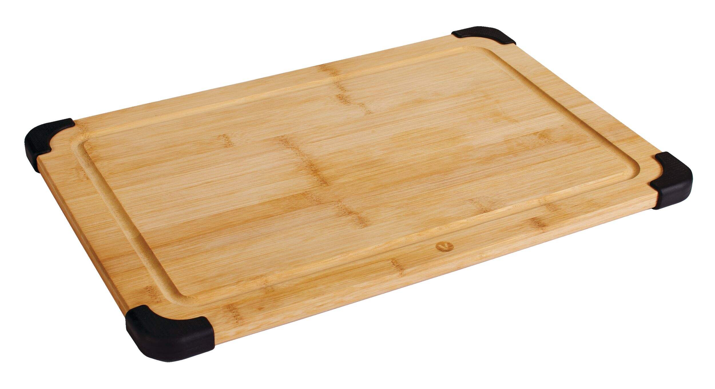 Vida by Paderno Bamboo Cutting Board, Non-Slip, 12-in x 18-in Front_Three_Fourths_Angled_Left