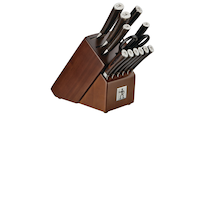 Henckels International Forged Damascus Steel Knife Block Set, Ergonomic Grip, 13-pc Front_Three_Fourths_Angled_Right