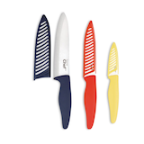MASTER Chef Ceramic Knife Set with Sheaths, 3-pc Front_Flat