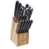 Sabatier Stainless Steel Forged Triple Rivet Knife Block Set, 15-pc Front_Angled_Right