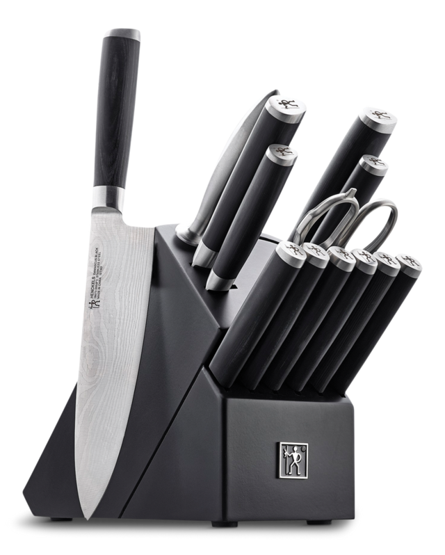 Henckels Damascus Knife Block Set, Black Block, 14pc Canadian Tire