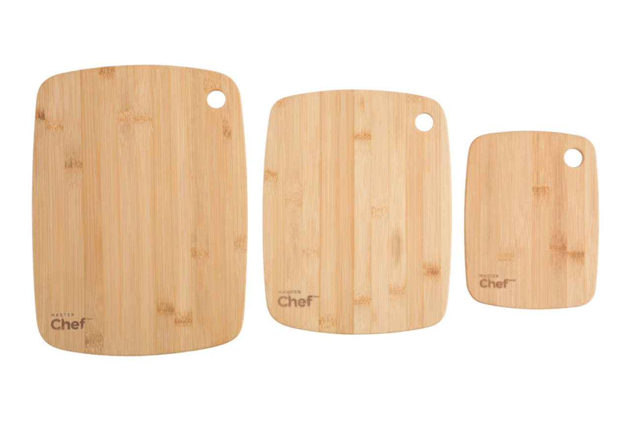 Master Chef Bamboo Cutting Board, Dishwasher Safe, Assorted Sizes