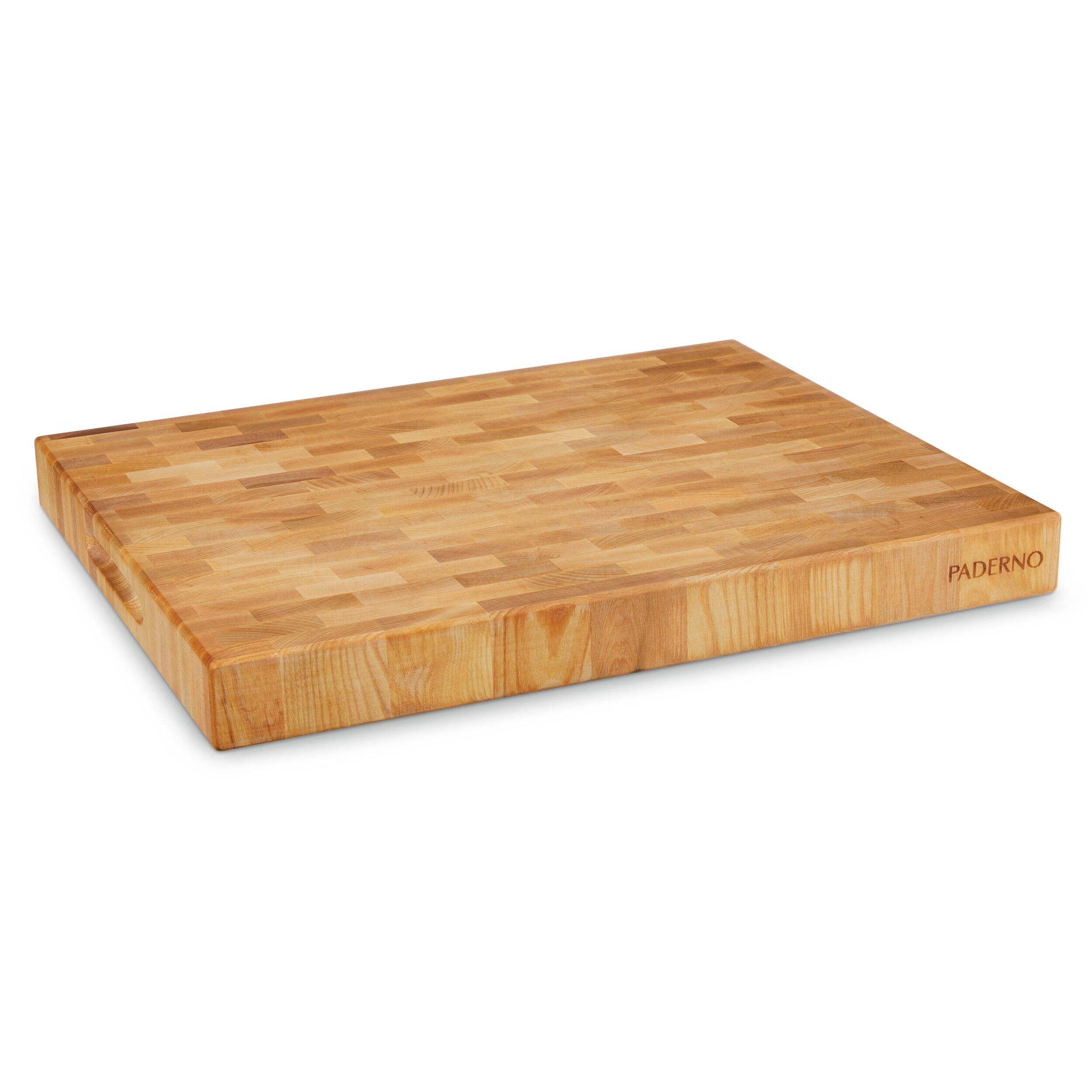 PADERNO Maple Butcher Block Cutting Board, Skid-Resistant, 16-in x 20-in Front_Three_Fourths_Angled_Right