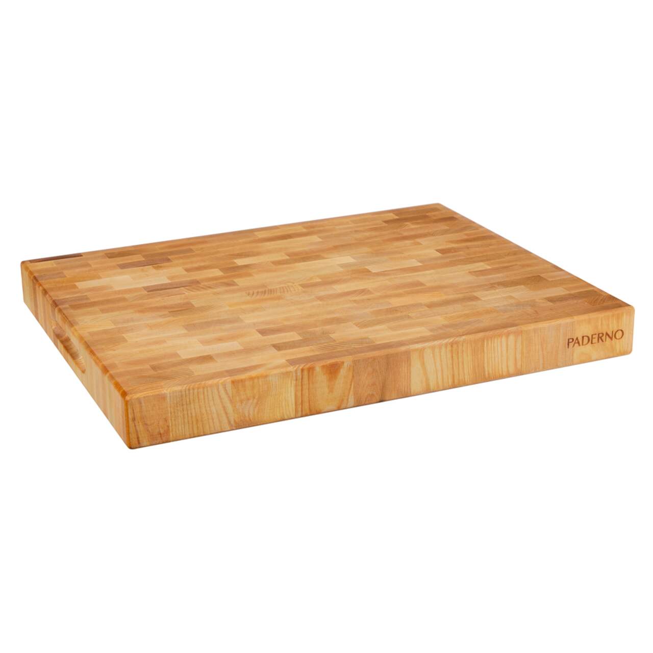 PADERNO Maple Butcher Block Cutting Board, Skid-Resistant, 16-in x
