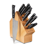 PADERNO Montgomery Stainless Steel Knife Block Set, 14-pc Front_Three_Fourths_Angled_Right