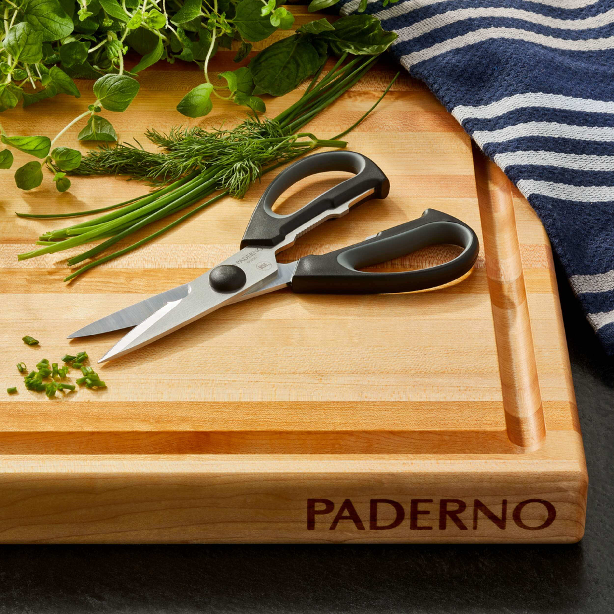 PADERNO Stainless Steel MultiPurpose Kitchen Shears, Ergonomic Grip