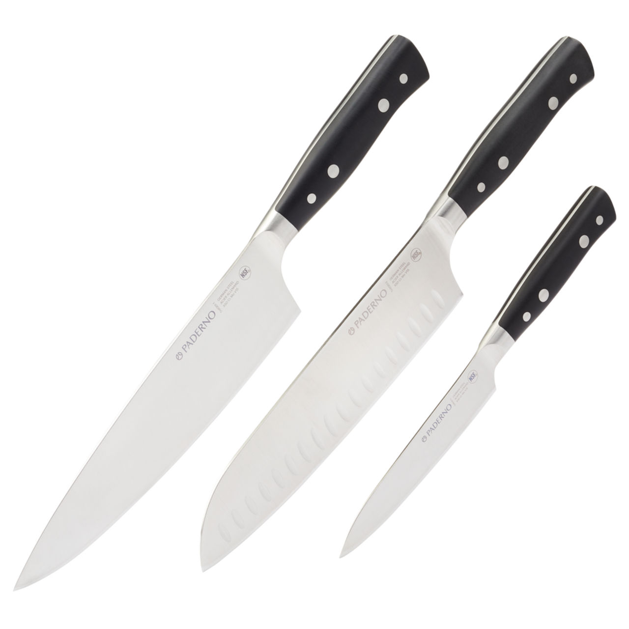 PADERNO Montgomery Stainless Steel Multi-Purpose Knife Set, 3-pc