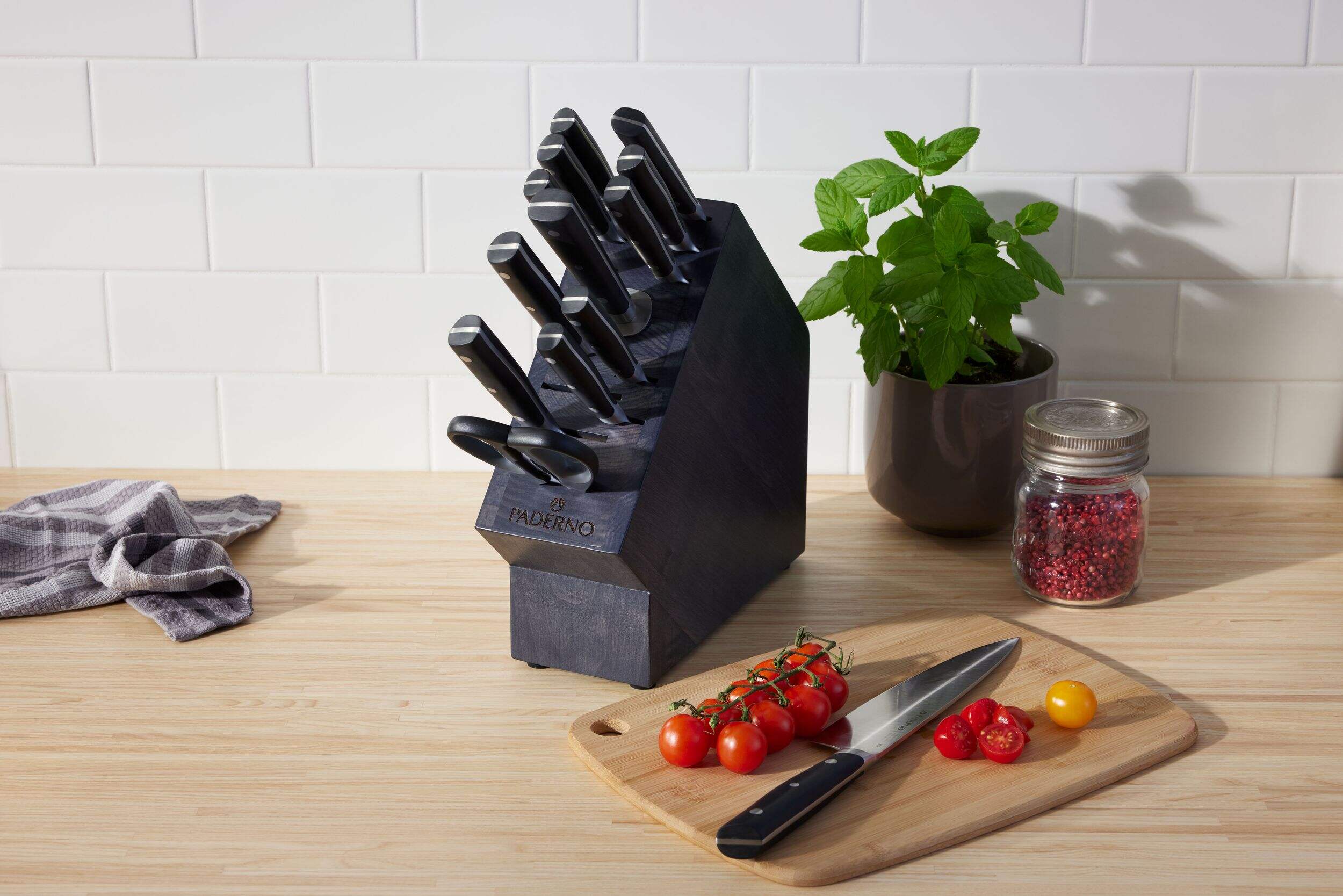 PADERNO Highland Stainless Steel Knife Block Set, 14pc Canadian Tire