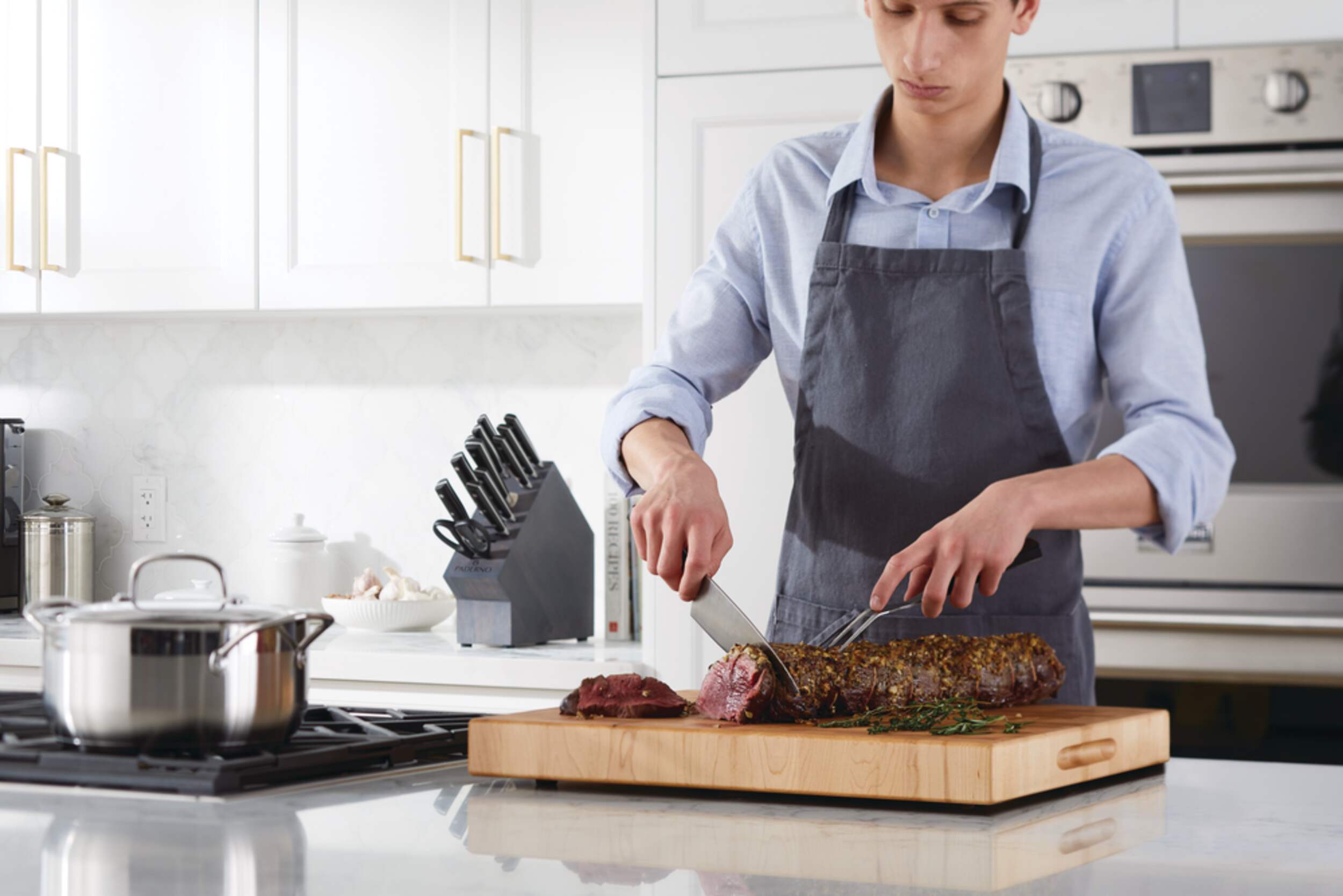 PADERNO Highland Stainless Steel Knife Block Set, 14pc Canadian Tire