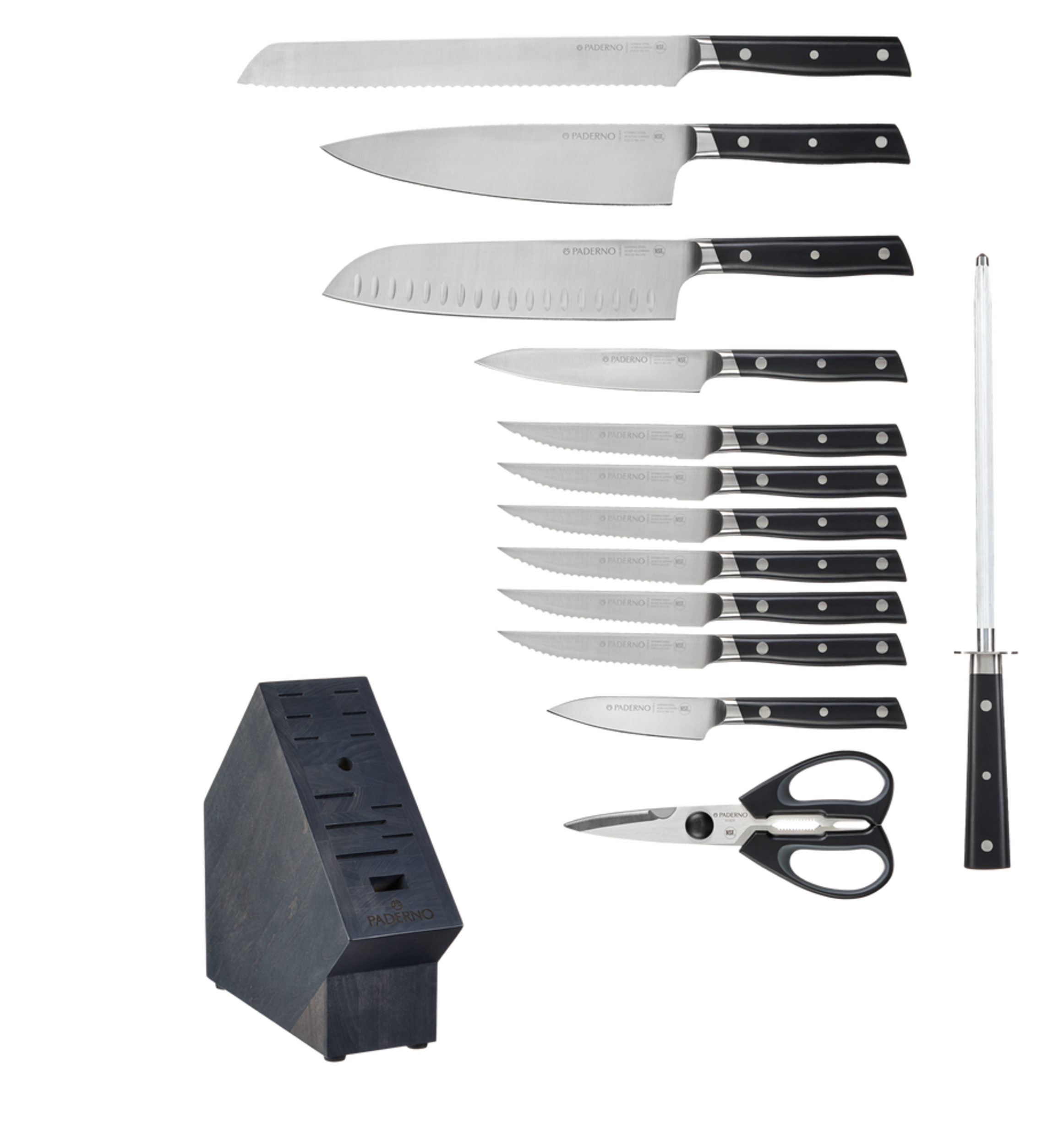 PADERNO Highland Stainless Steel Knife Block Set, 14pc Canadian Tire
