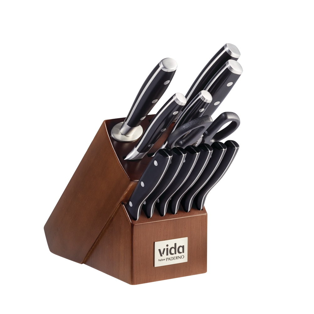 Vida by PADERNO Japanese Steel Knife Block Set, Ergonomic Grip, 14pc Canadian Tire