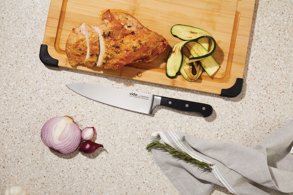 Vida by PADERNO Stainless Steel Triple Rivet Chef's Knife, Ergonomic