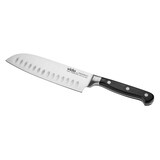 Vida by PADERNO Stainless Steel Triple Rivet Santoku Knife, Ergonomic Grip, 7-in Front_Three_Fourths_Angled_Left