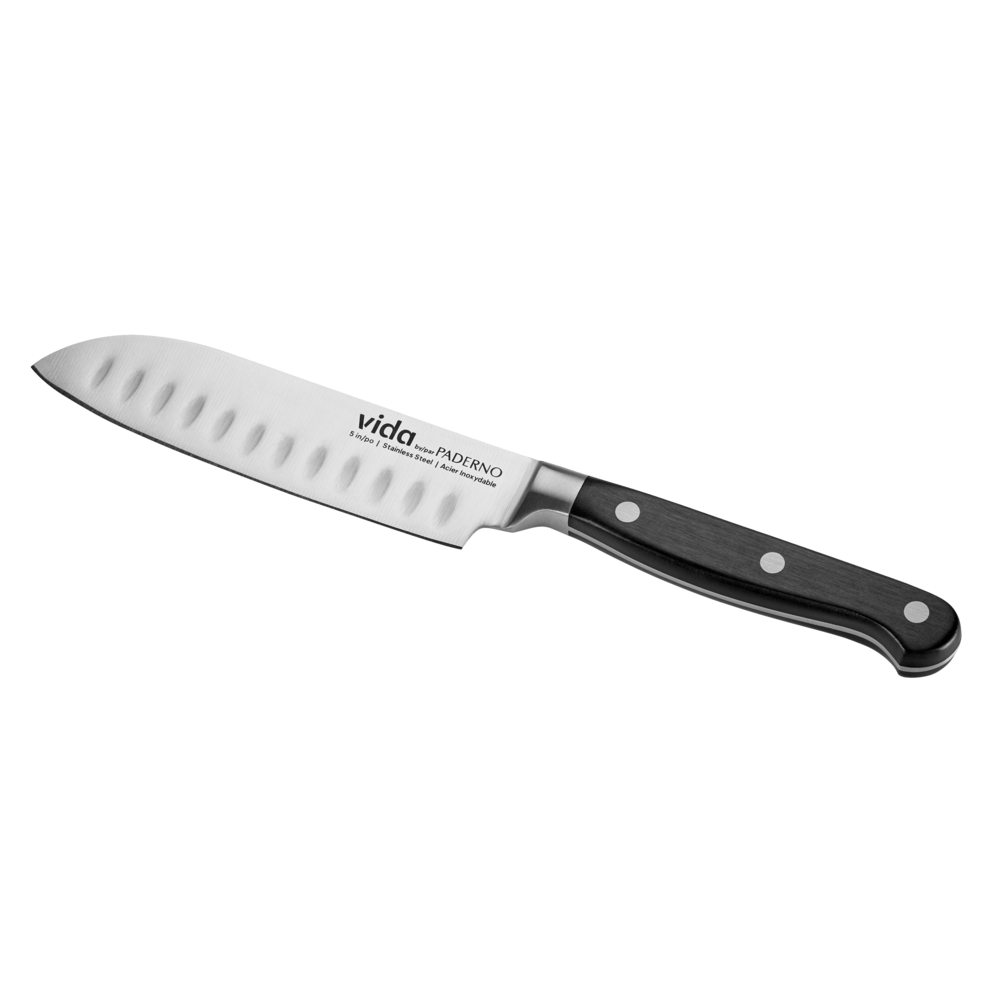 Vida by PADERNO Stainless Steel Triple Rivet Santoku Knife, Ergonomic Grip, 5in Canadian Tire