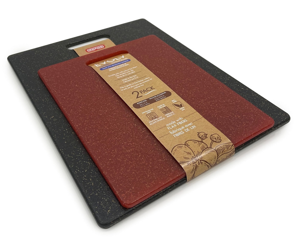 Dexas Flax Fibers EcoFriendly Cutting Boards, Dishwasher Safe, 2pk