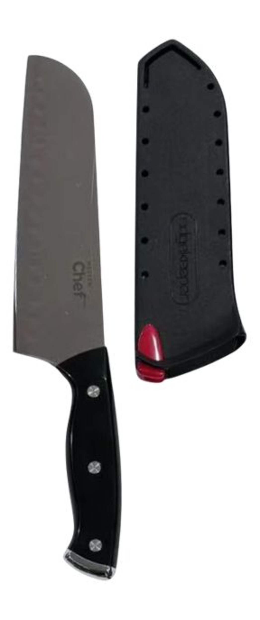 Master Chef Santoku Knife, High-Carbon Steel, 7-in Overhead_Flat