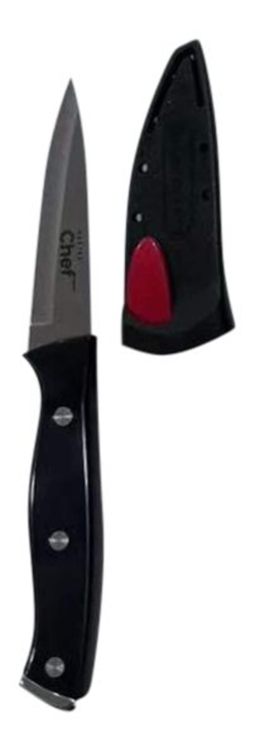Master Chef Paring Knife, High-Carbon Steel, 3-in Overhead_Flat