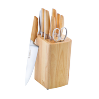 Henckels Pakka Knife Block Set with Wood Handle, 10-pc Composite_or_Mixed