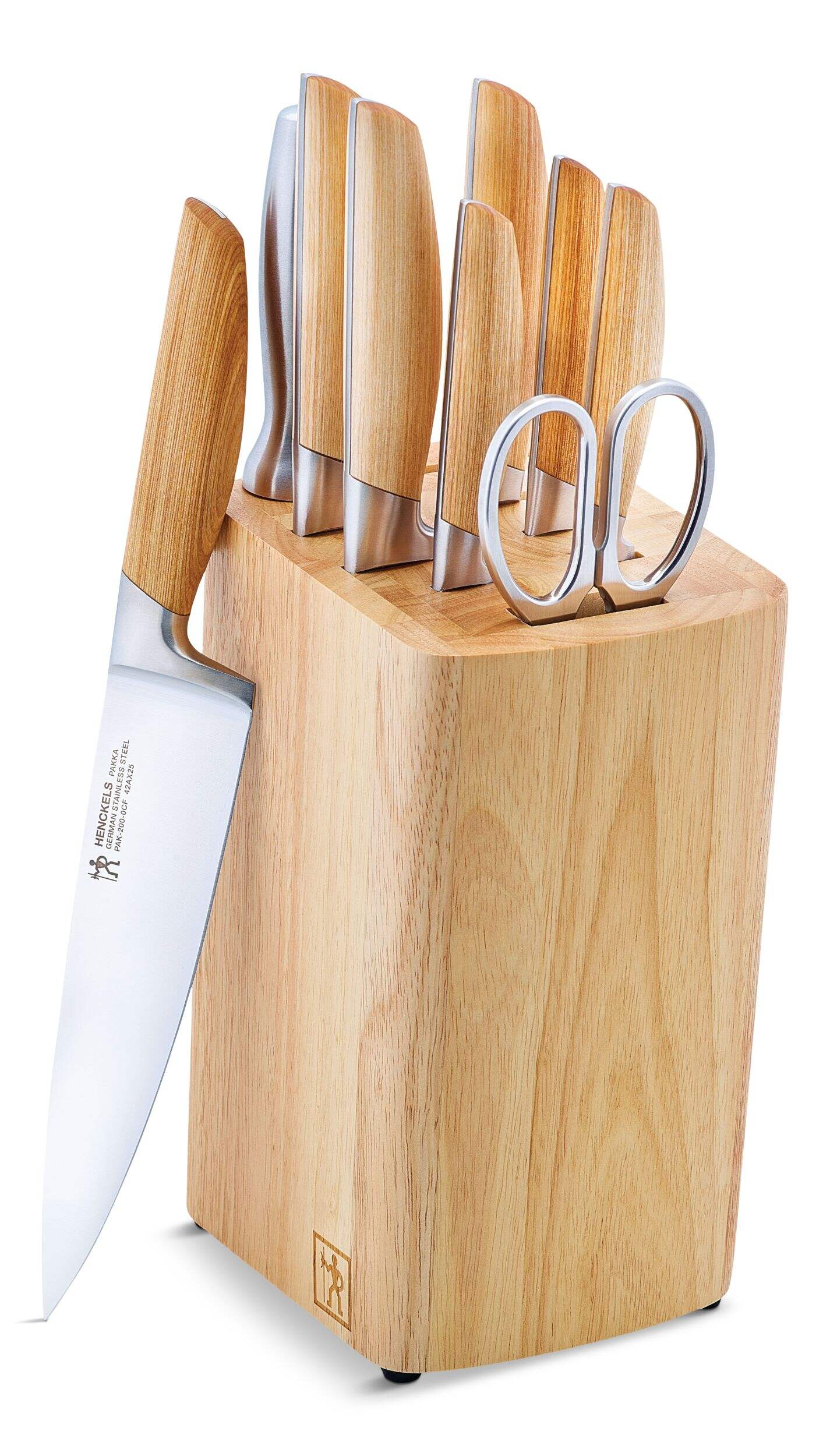 Henckels Pakka Knife Block Set with Wood Handle, 10-pc Composite_or_Mixed