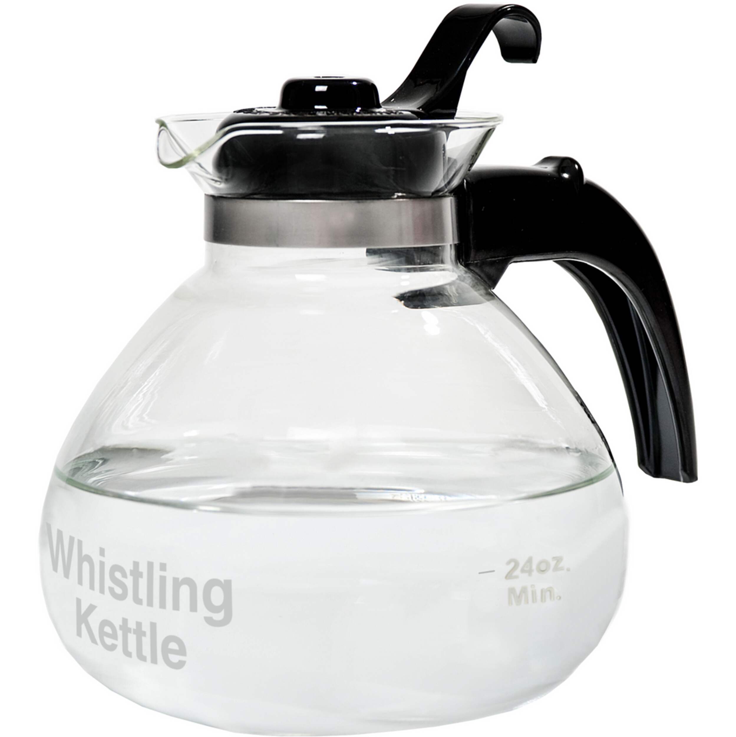 Medelco 1.4L Glass Whistling Stovetop Kettle, Dishwasher Safe