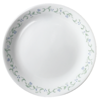 Corelle Country Cottage 16pc Glass Dinnerware Set, Break Resistant, Serves 4, Light Blue Front_Flat