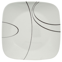 Simple Lines Square Dinner Plates Overhead_Flat