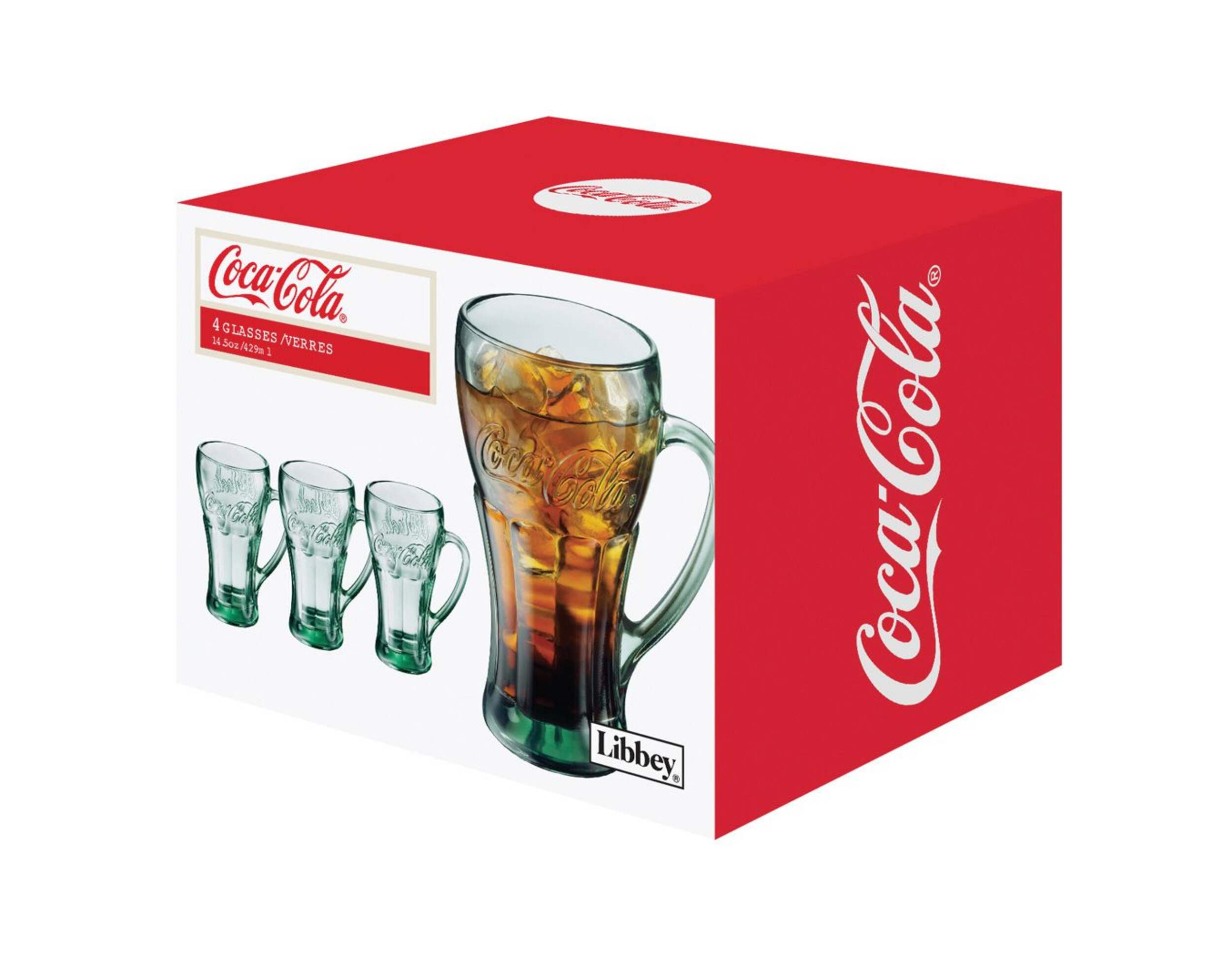 Coca-Cola Mug Set, 4-pk Front_Angled_Left