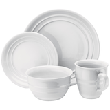 For Living Essentials White 16-piece Dinnerware Set