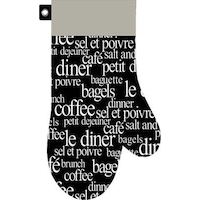 Black/White Oven Mitt