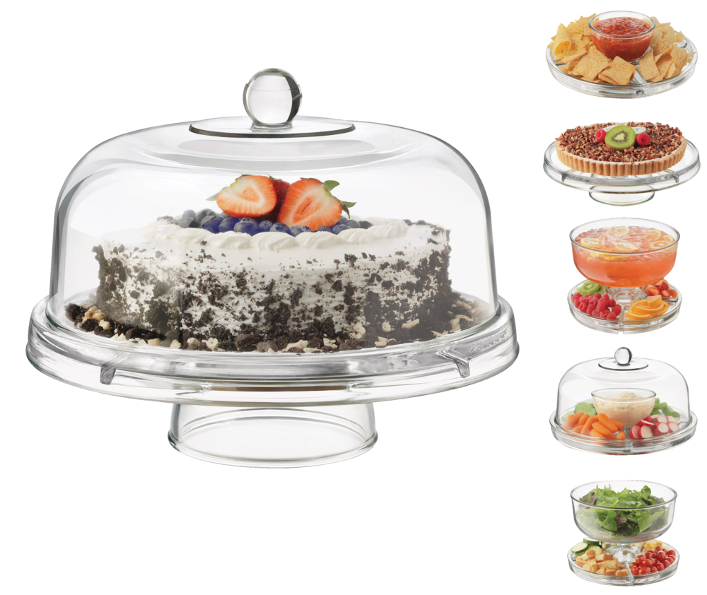 Libbey Selene 6 In 1 Server Cake Stand With Glass Dome Canadian Tire 4682