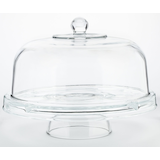 Libbey Selene 6-in-1 Server Cake Stand with Dome Front_Elevated