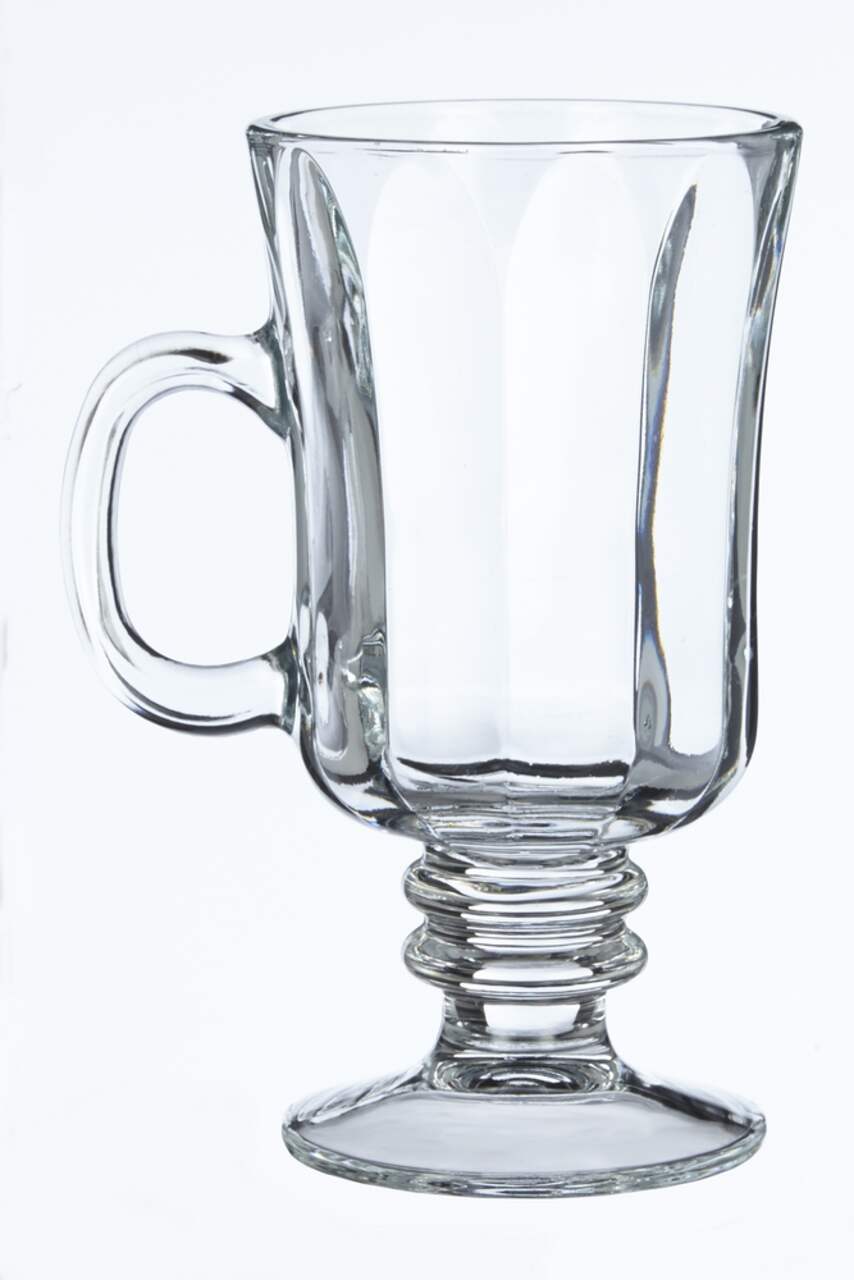 Libbey 4pc Glass Irish Coffee Mug Set, Dishwasher and Microwave Safe,  244-mL