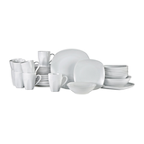 CANVAS Mercer 34pc Porcelain Dinnerware Set, Serves 8, White Composite_or_Mixed