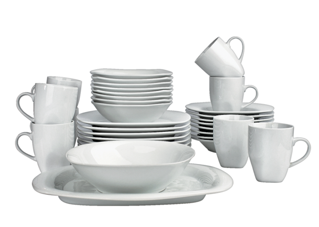 Canvas Mercer 34pc Porcelain Dinnerware Set, Serves 8, White 