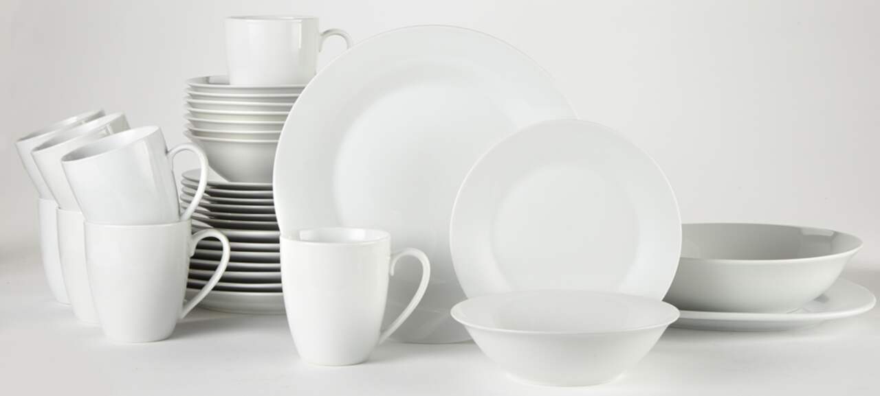 60 Pièces Service Complet 12 Personnes Vaisselles Porcelaine
