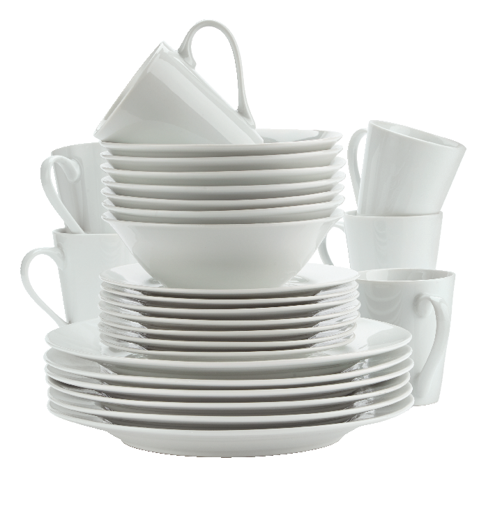 CANVAS Lauren 34pc Porcelain Dinnerware Set, Serves 8, White Canadian