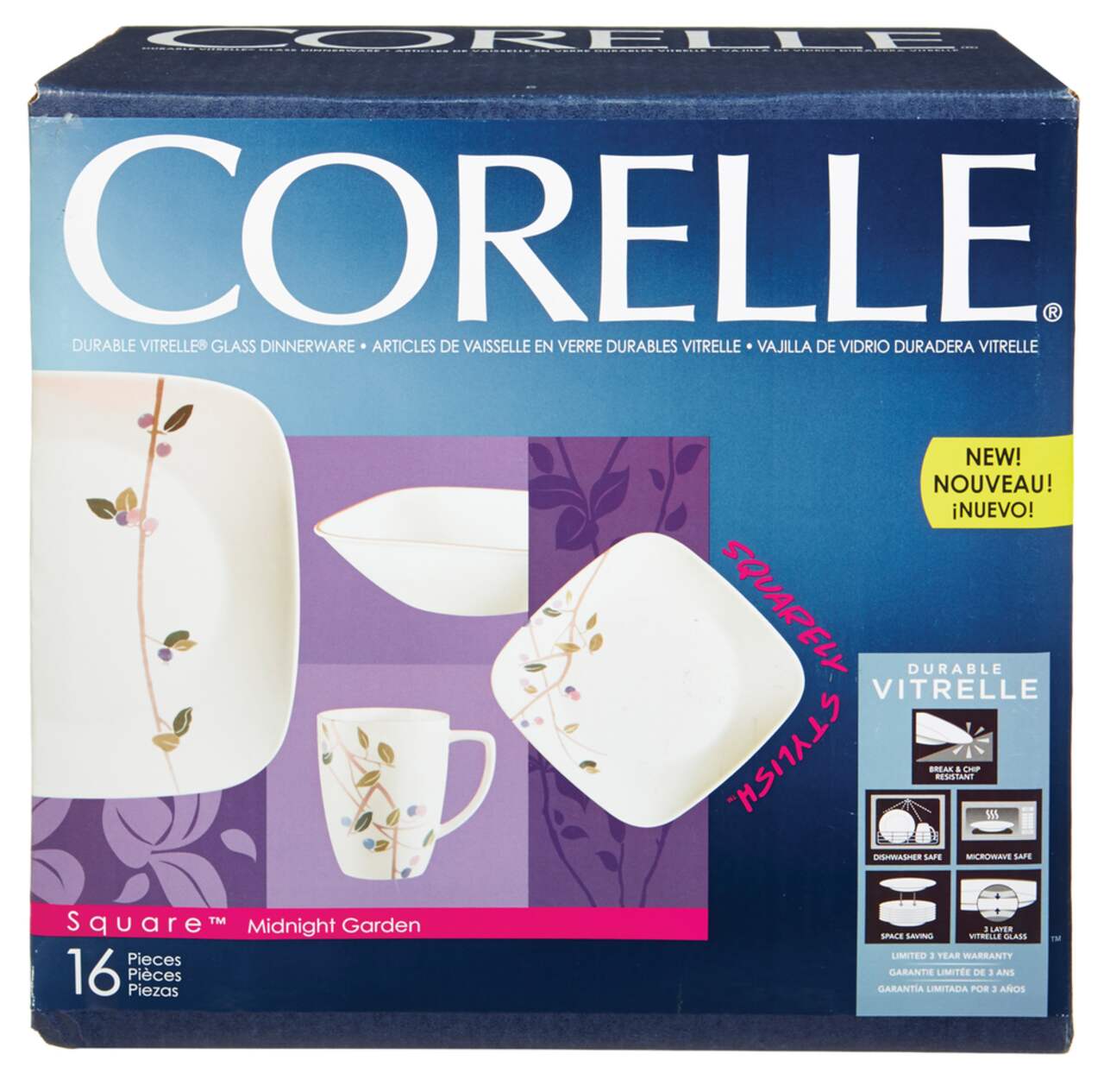 Corelle Midnight Garden Dinnerware Set 16 pc Canadian Tire