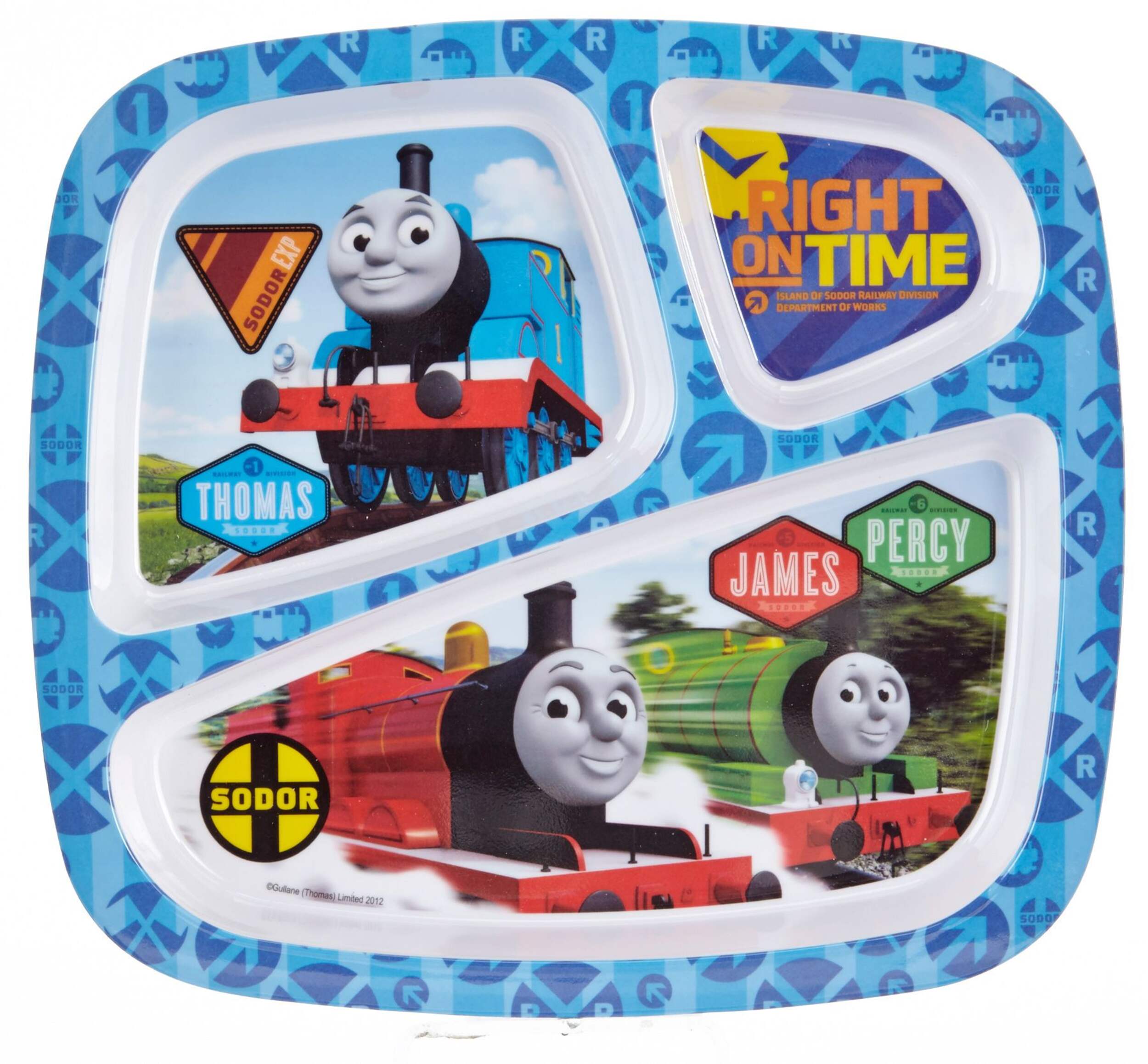 Thomas the Train 3-Section Plate Overhead_Flat