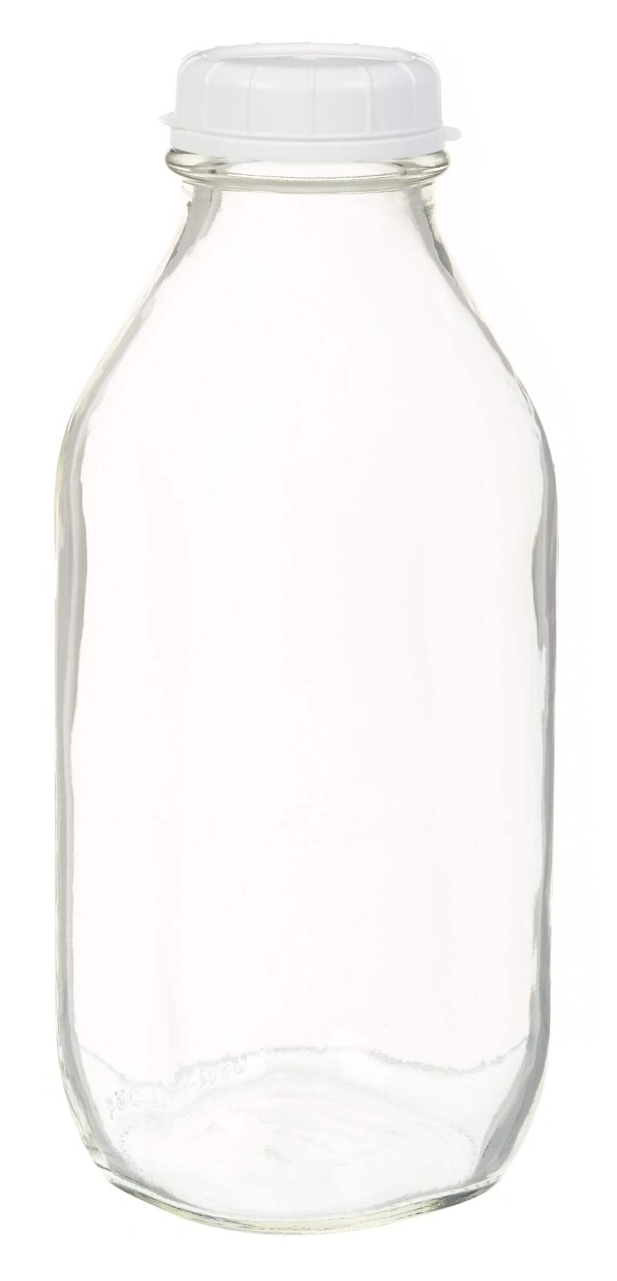 Libbey Glass Milk Bottle, Dishwasher Safe, 991-mL Front_Flat