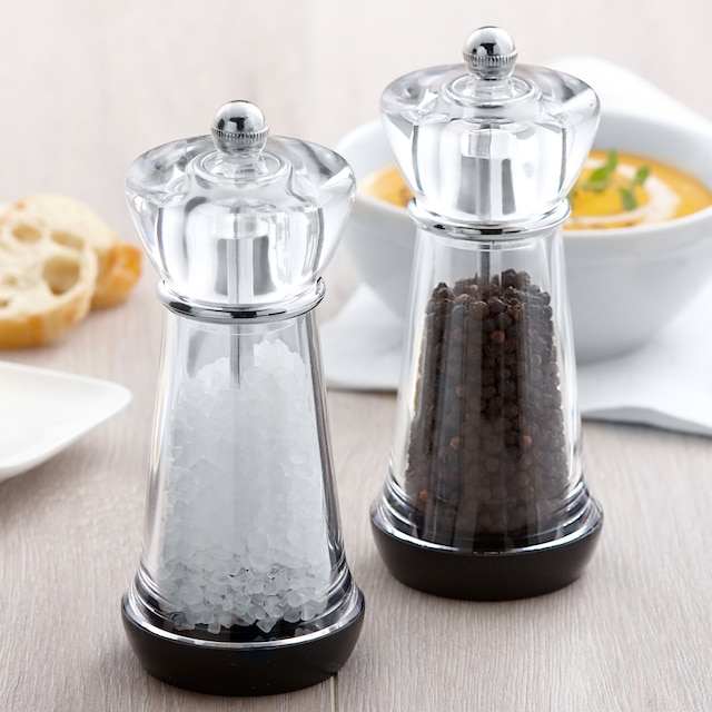 Trudeau Salt & Pepper Grinder Mill Set, PreFilled, 2pc Canadian Tire
