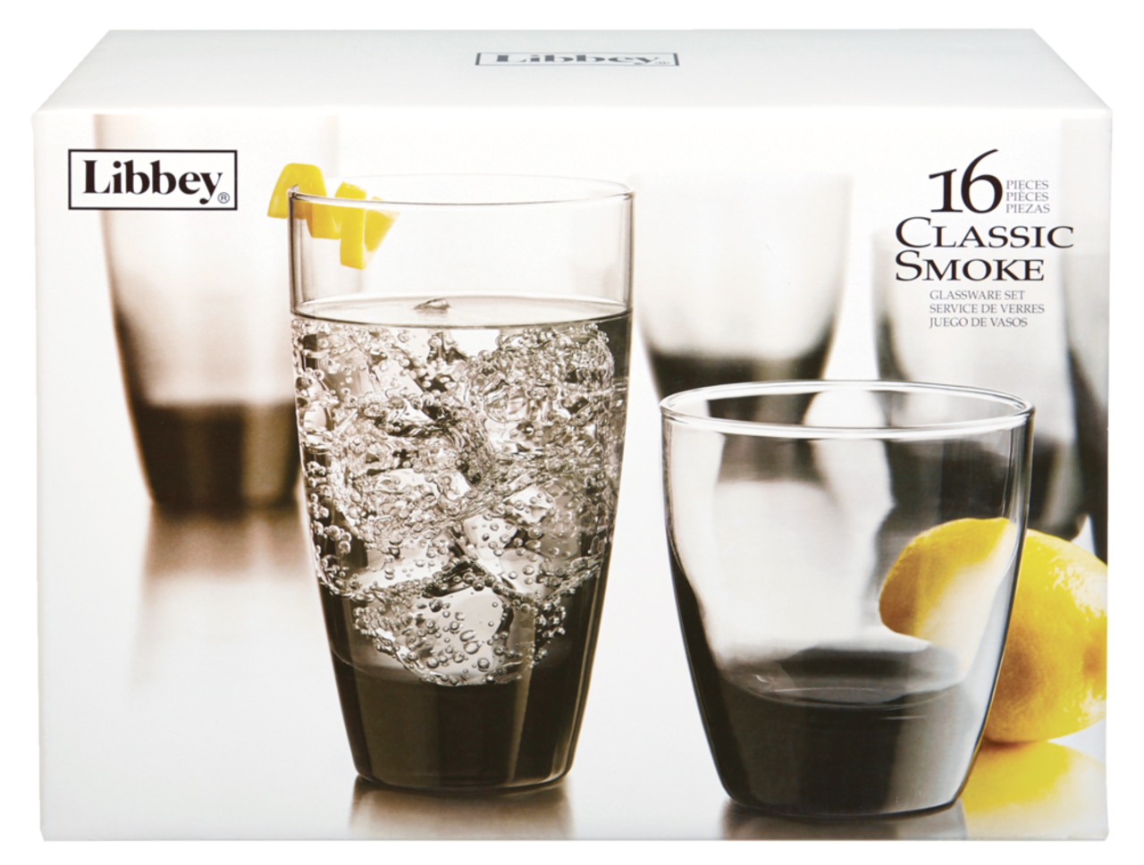 Libbey Classic Smoke Tumbler and Rocks Glass Set, 16 pc - Harris Teeter