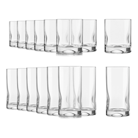 Libbey Impressions 16pc Tumbler Glassware Set, Dishwasher Safe, 8pc x 12-oz and 8pc x 17-oz