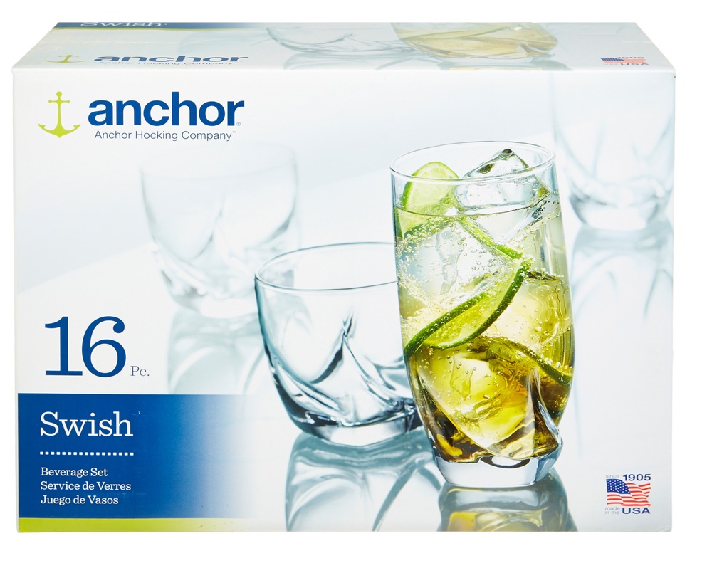 Service de verres Swish d’Anchor Hocking, 16 pces Canadian Tire