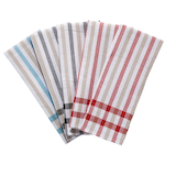 MASTER Chef Cotton Plaid Waffle Kitchen Towels, Reusable, 22-in x 32-in, 5-pk, Assorted Colours Front_Flat