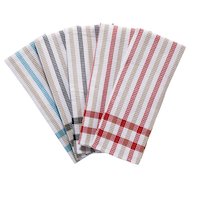 MASTER Chef Cotton Plaid Waffle Kitchen Towels, Reusable, 22-in x 32-in, 5-pk, Assorted Colours