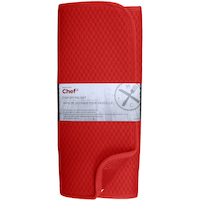MASTER Chef Microfiber Dish Drying Mat, Reversible, 15-in x 20-in, Red Front_Flat