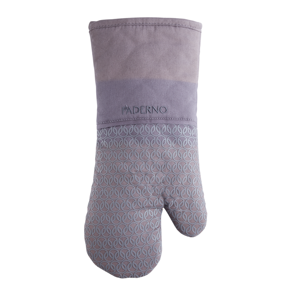 PADERNO Cotton Oven Mitt with Silicone Print, NonSlip Grip, 1pc