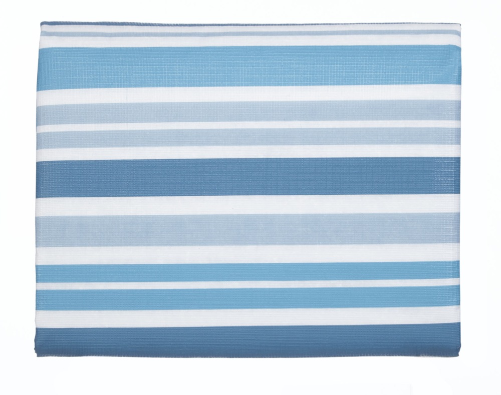 MASTER Chef PEVA Flannel Rectangle Striped Tablecloth, 60in x 102in, Blue Canadian Tire