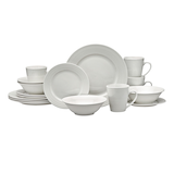 CANVAS Caleb Porcelain Dinnerware Set, White, Serves 8, 32-piece Composite_or_Mixed
